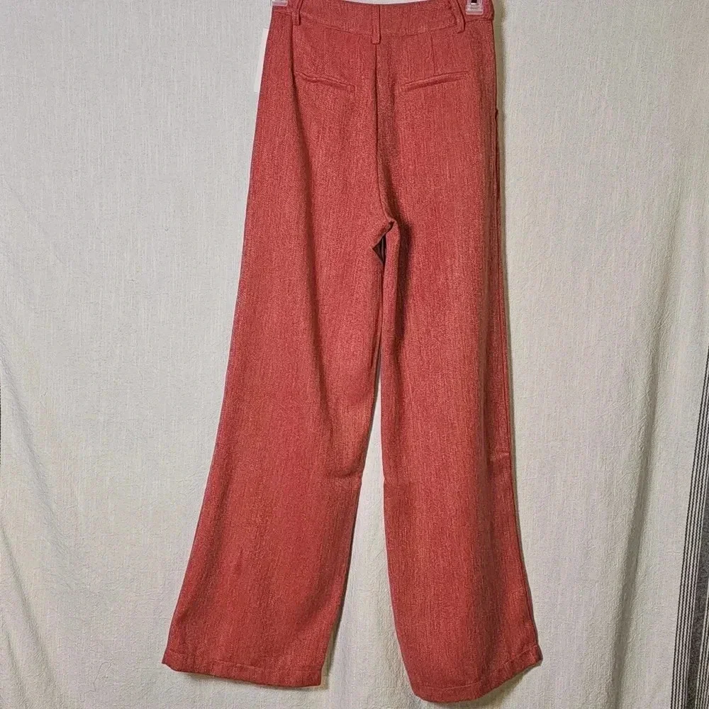 Aura Business Girl Porcelain Rose  Pants SZ M Wide Leg, Career, Preppy